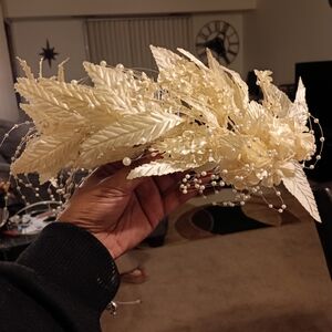 Elegant Ivory Floral Headpiece